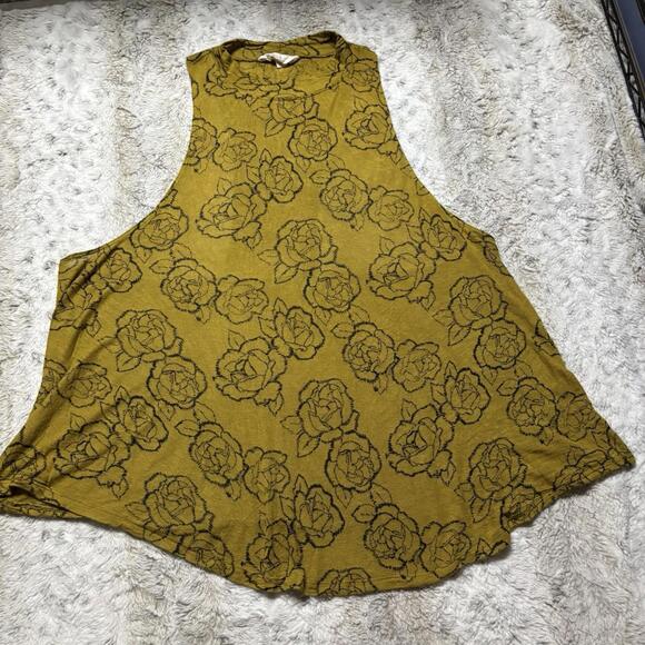 Sun & Shadow High Neck Flowy Floral Tank Top Boho Women's XL - Picture 2 of 8